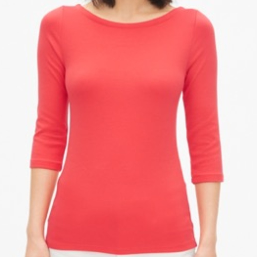 New! Old Navy Women 3/4 Sleeve Boatneck Tee Sz: L